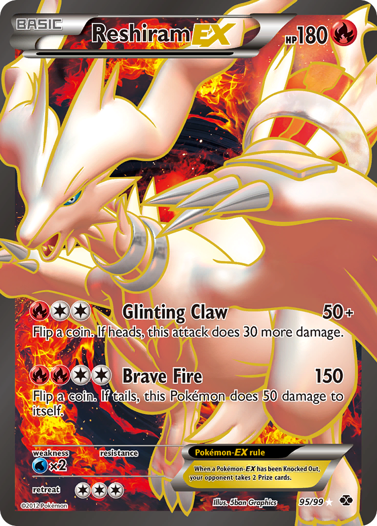 Reshiram EX (95/99) [Black & White: Next Destinies] | Clutch Gaming