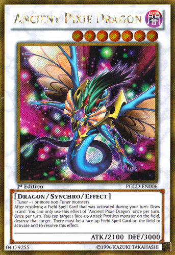 Ancient Pixie Dragon [PGLD-EN006] Gold Secret Rare | Clutch Gaming