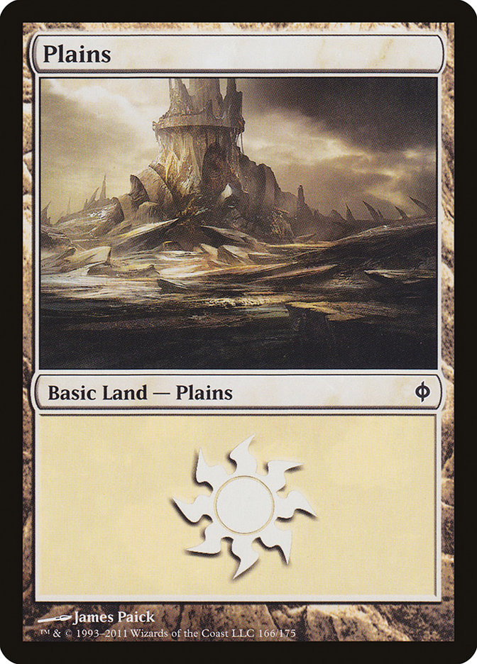 Plains (166) [New Phyrexia] | Clutch Gaming