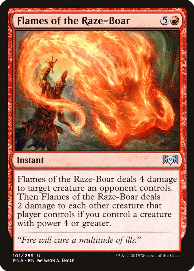 Flames of the Raze-Boar [Ravnica Allegiance] | Clutch Gaming