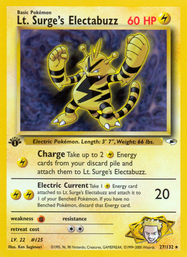 Lt. Surge's Electabuzz (27/132) [Gym Heroes 1st Edition] | Clutch Gaming