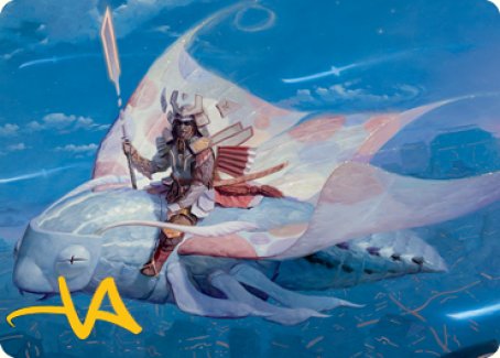 Sky-Blessed Samurai Art Card (Gold-Stamped Signature) [Kamigawa: Neon Dynasty Art Series] | Clutch Gaming