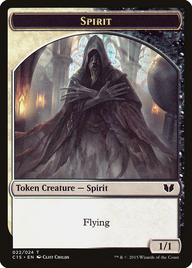 Zombie // Spirit (022) Double-Sided Token [Commander 2015 Tokens] | Clutch Gaming