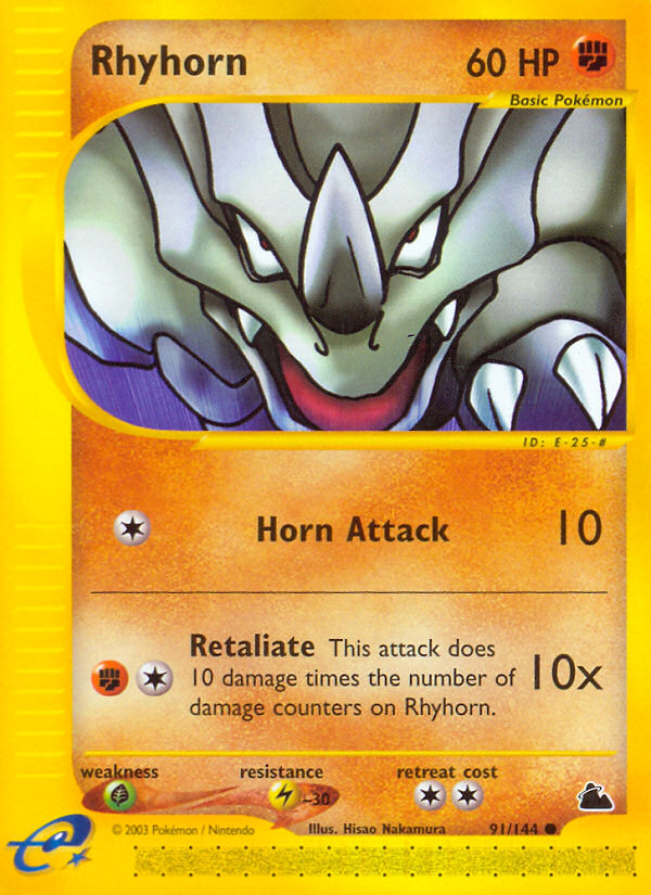 Rhyhorn (91/144) [Skyridge] | Clutch Gaming