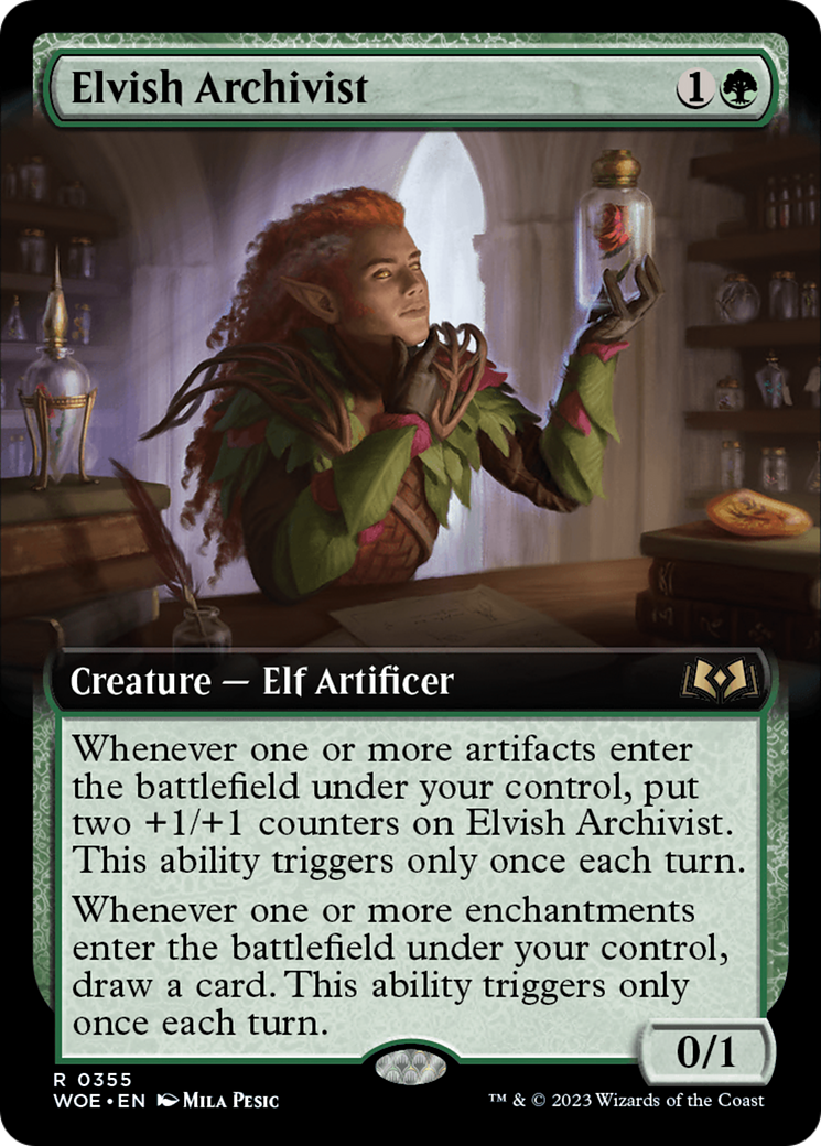 Elvish Archivist (Extended Art) [Wilds of Eldraine] | Clutch Gaming