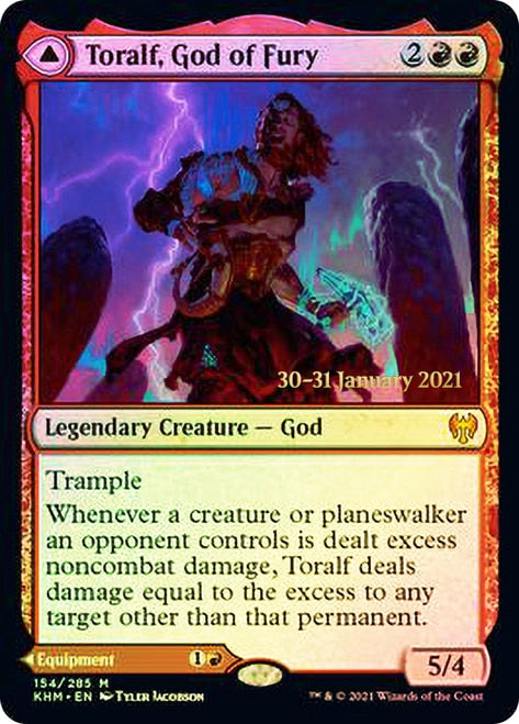 Toralf, God of Fury // Toralf's Hammer [Kaldheim Prerelease Promos] | Clutch Gaming