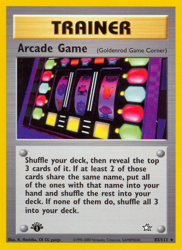 Arcade Game (83/111) [Neo Genesis 1st Edition] | Clutch Gaming