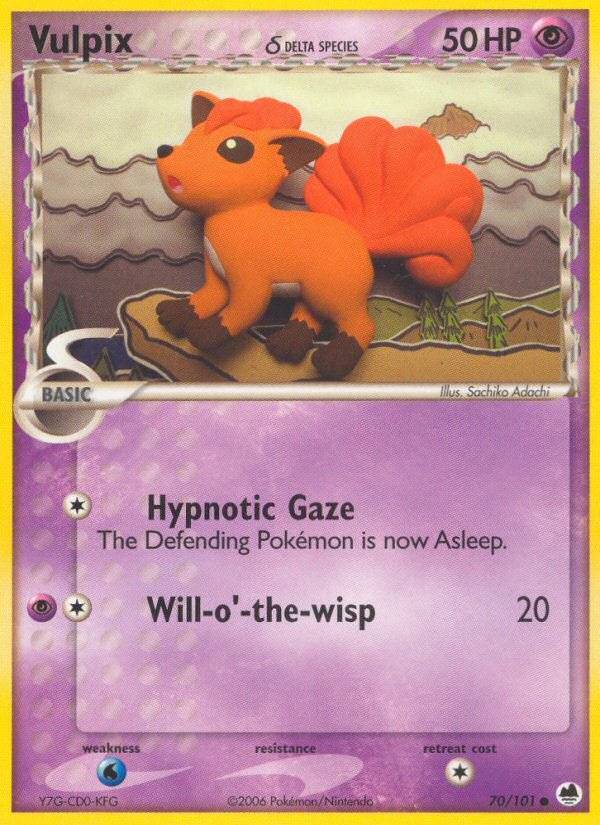 Vulpix (70/101) (Delta Species) [EX: Dragon Frontiers] | Clutch Gaming