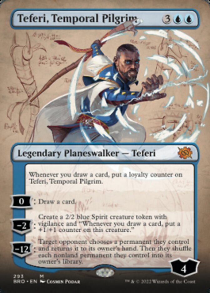 Teferi, Temporal Pilgrim (Borderless Alternate Art) [The Brothers' War] | Clutch Gaming