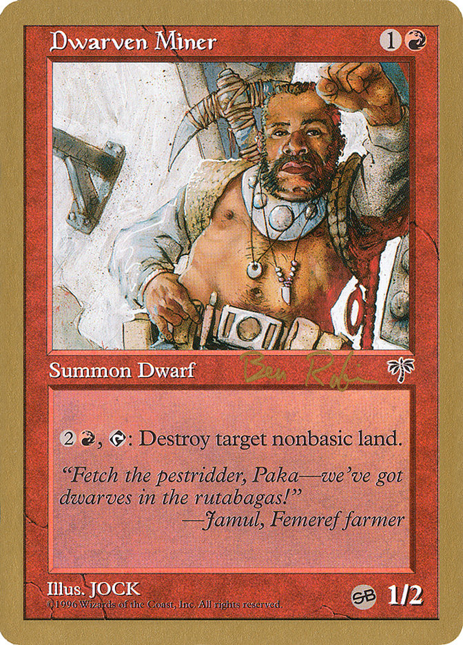 Dwarven Miner (Ben Rubin) (SB) [World Championship Decks 1998] | Clutch Gaming