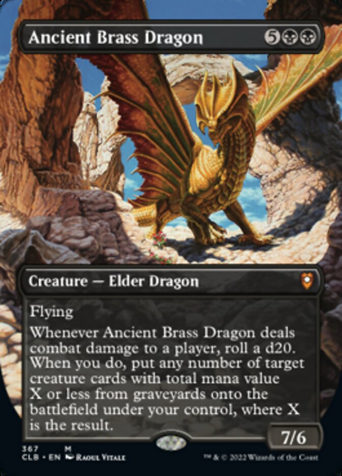 Ancient Brass Dragon (Borderless Alternate Art) [Commander Legends: Battle for Baldur's Gate] | Clutch Gaming