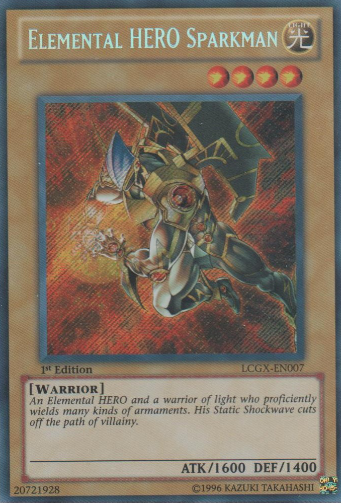 Elemental HERO Sparkman (Alternate Art) [LCGX-EN007] Secret Rare | Clutch Gaming