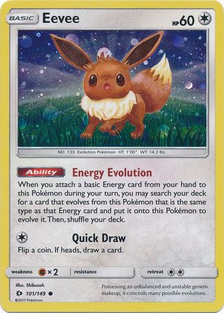 Eevee (101/149) (Cosmos Holo) [Sun & Moon: Base Set] | Clutch Gaming