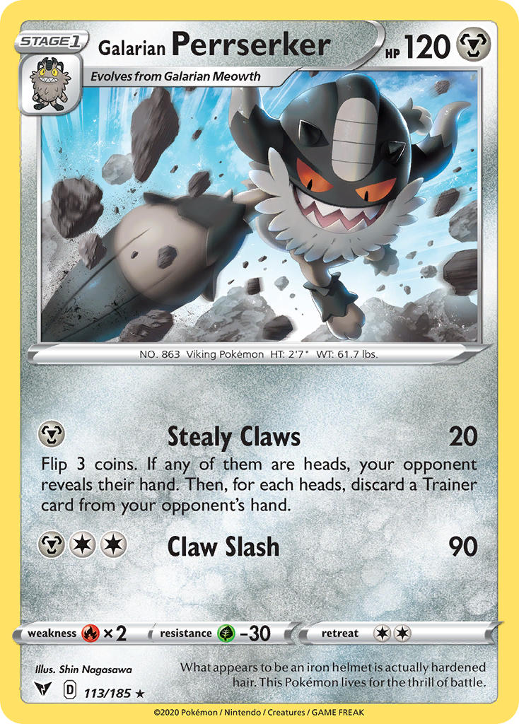 Galarian Perrserker (113/185) [Sword & Shield: Vivid Voltage] | Clutch Gaming