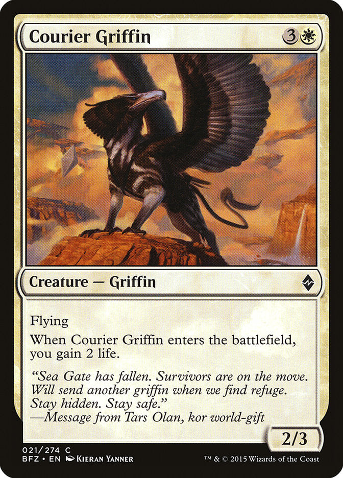 Courier Griffin [Battle for Zendikar] | Clutch Gaming