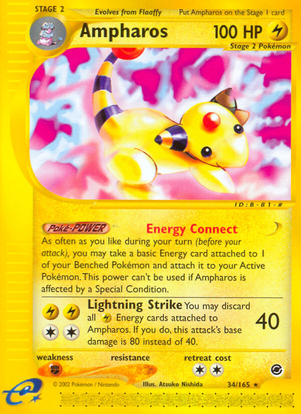 Ampharos (34/165) [Expedition: Base Set] | Clutch Gaming