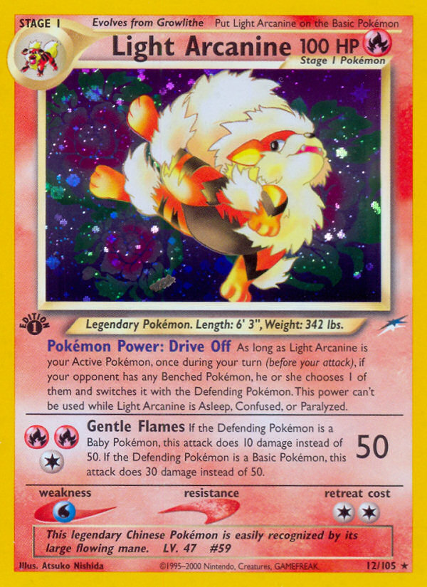 Light Arcanine (12/105) [Neo Destiny 1st Edition] | Clutch Gaming