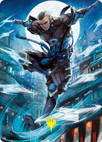 Kaito Shizuki 1 Art Card (Gold-Stamped Signature) [Kamigawa: Neon Dynasty Art Series] | Clutch Gaming