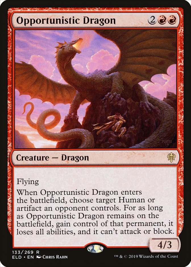 Opportunistic Dragon [Throne of Eldraine] | Clutch Gaming