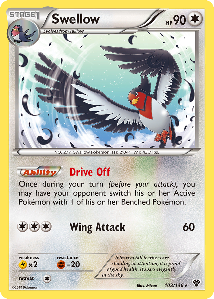 Swellow (103/146) [XY: Base Set] | Clutch Gaming