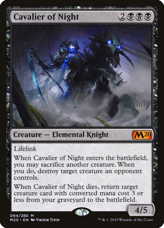 Cavalier of Night (Promo Pack) [Core Set 2020 Promos] | Clutch Gaming