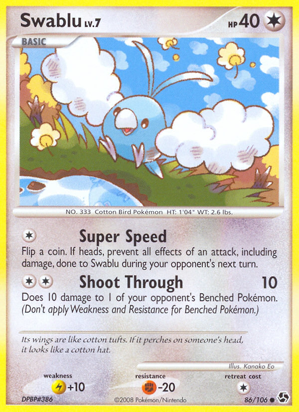 Swablu (86/106) [Diamond & Pearl: Great Encounters] | Clutch Gaming