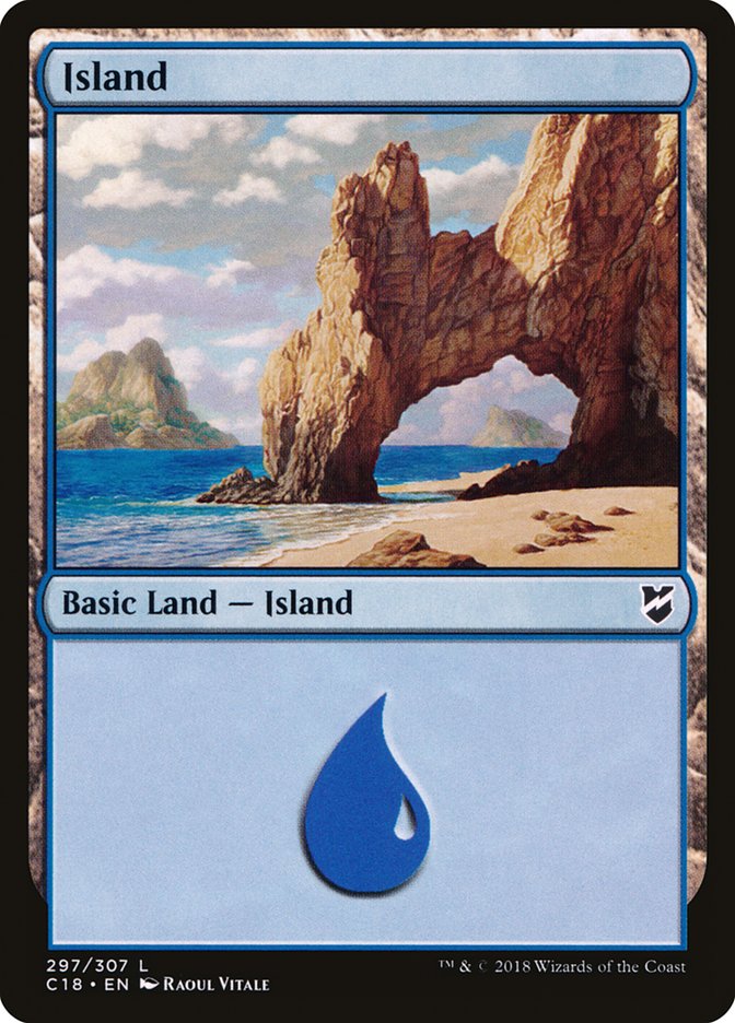 Island (297) [Commander 2018] | Clutch Gaming