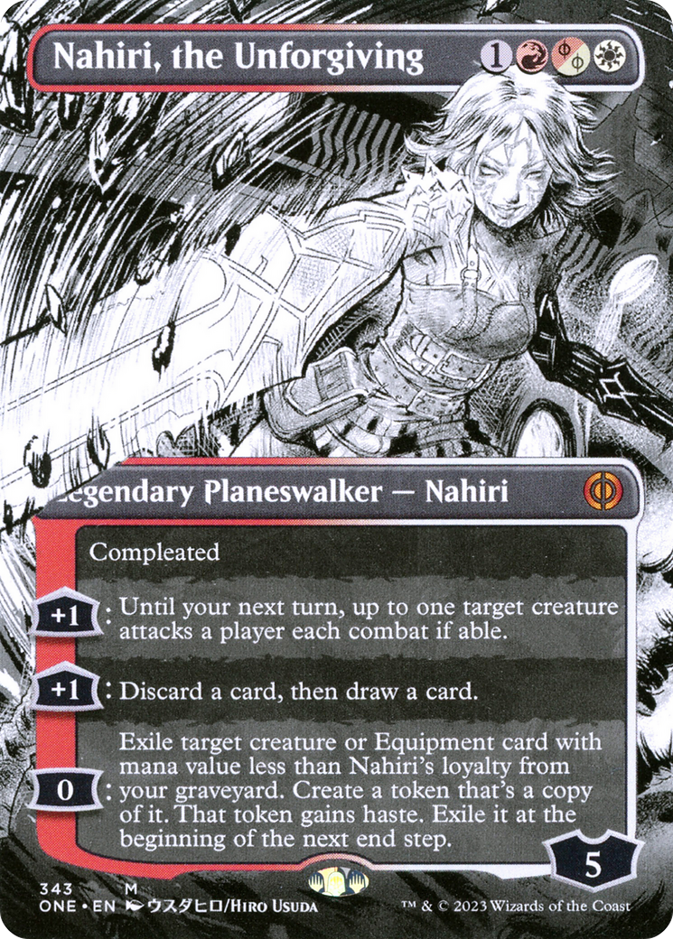 Nahiri, the Unforgiving (Borderless Manga) [Phyrexia: All Will Be One] | Clutch Gaming