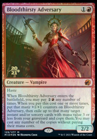 Bloodthirsty Adversary [Innistrad: Midnight Hunt Prerelease Promos] | Clutch Gaming