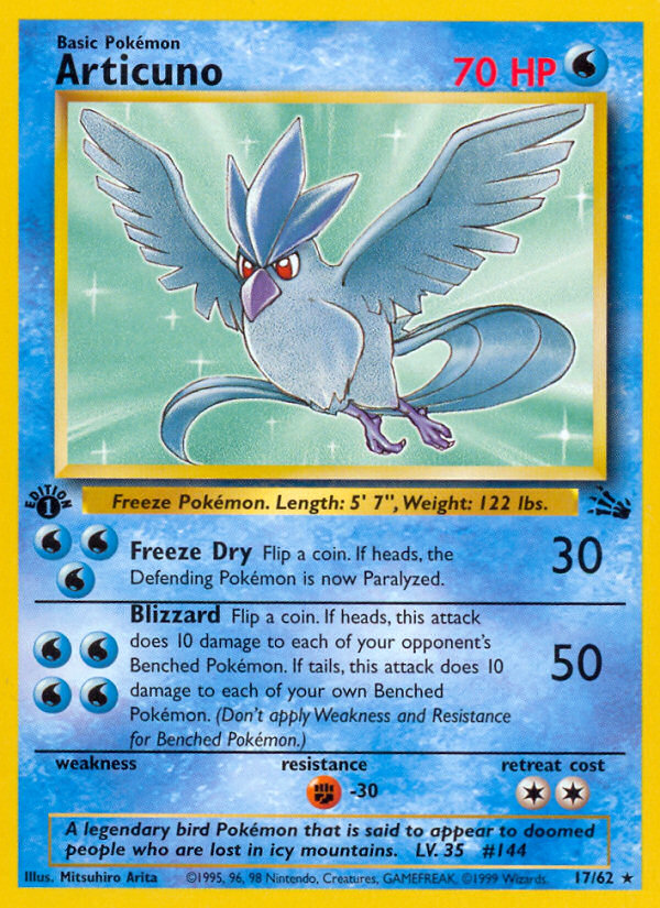 Articuno (17/62) [Fossil 1st Edition] | Clutch Gaming