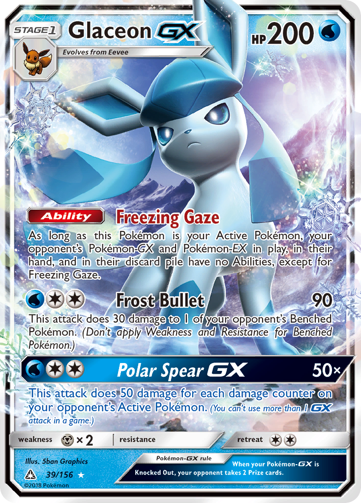 Glaceon GX (39/156) [Sun & Moon: Ultra Prism] | Clutch Gaming