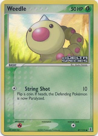 Weedle (87/113) (Stamped) [EX: Delta Species] | Clutch Gaming