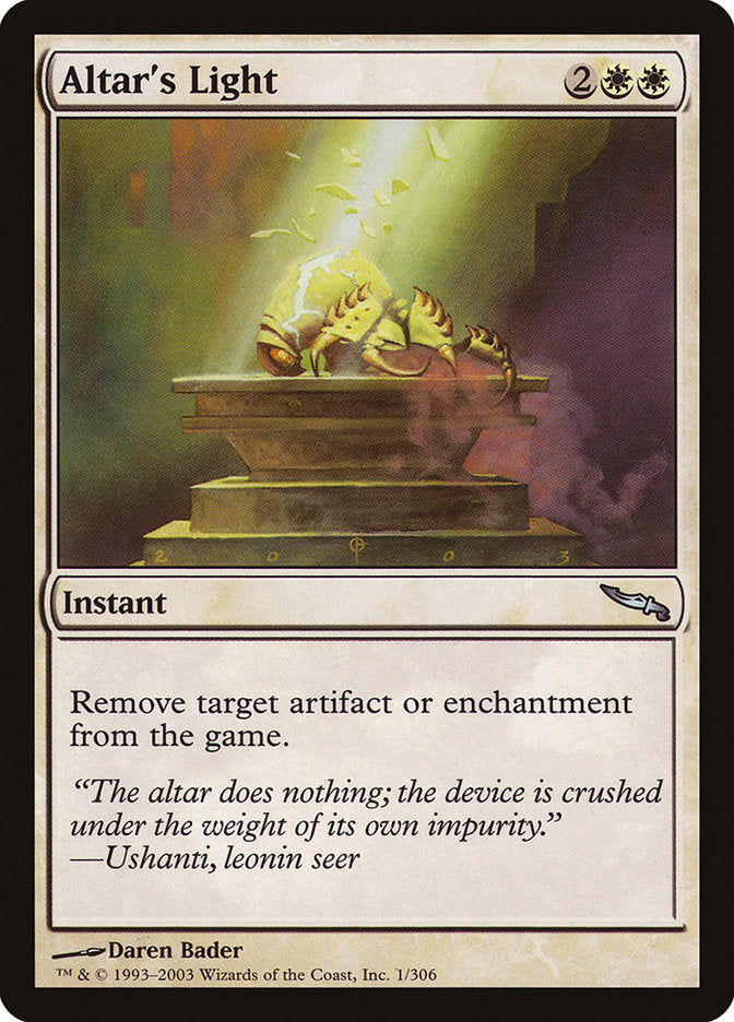 Altar's Light [Mirrodin] | Clutch Gaming