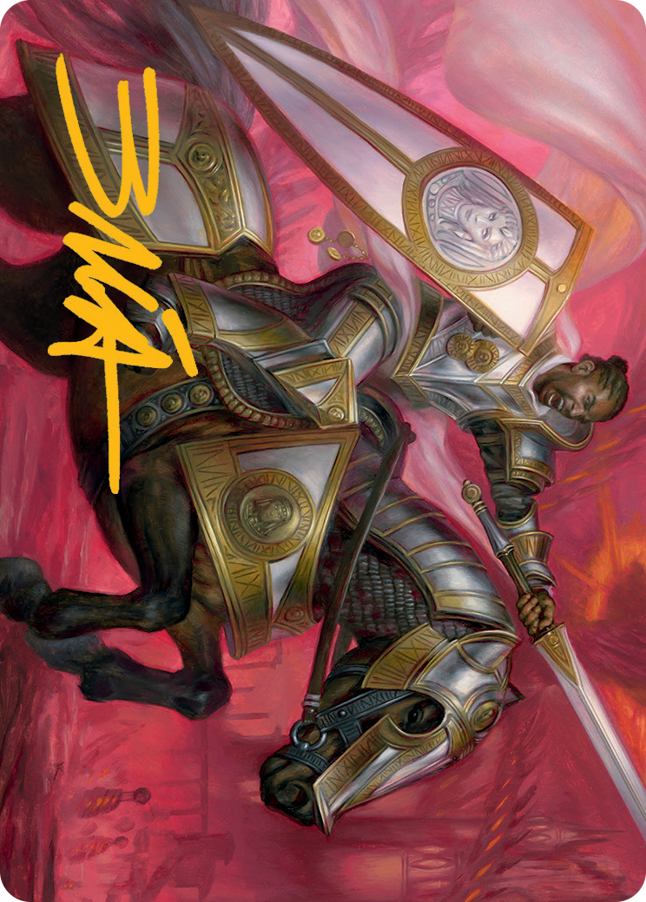 Sigiled Sentinel Art Card (Gold-Stamped Signature) [March of the Machine Art Series] | Clutch Gaming