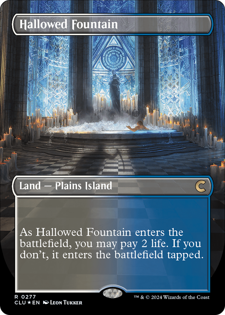 Hallowed Fountain (Borderless) [Ravnica: Clue Edition] | Clutch Gaming