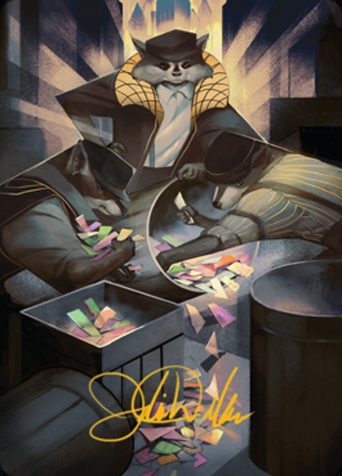 Masked Bandits Art Card (Gold-Stamped Signature) [Streets of New Capenna Art Series] | Clutch Gaming