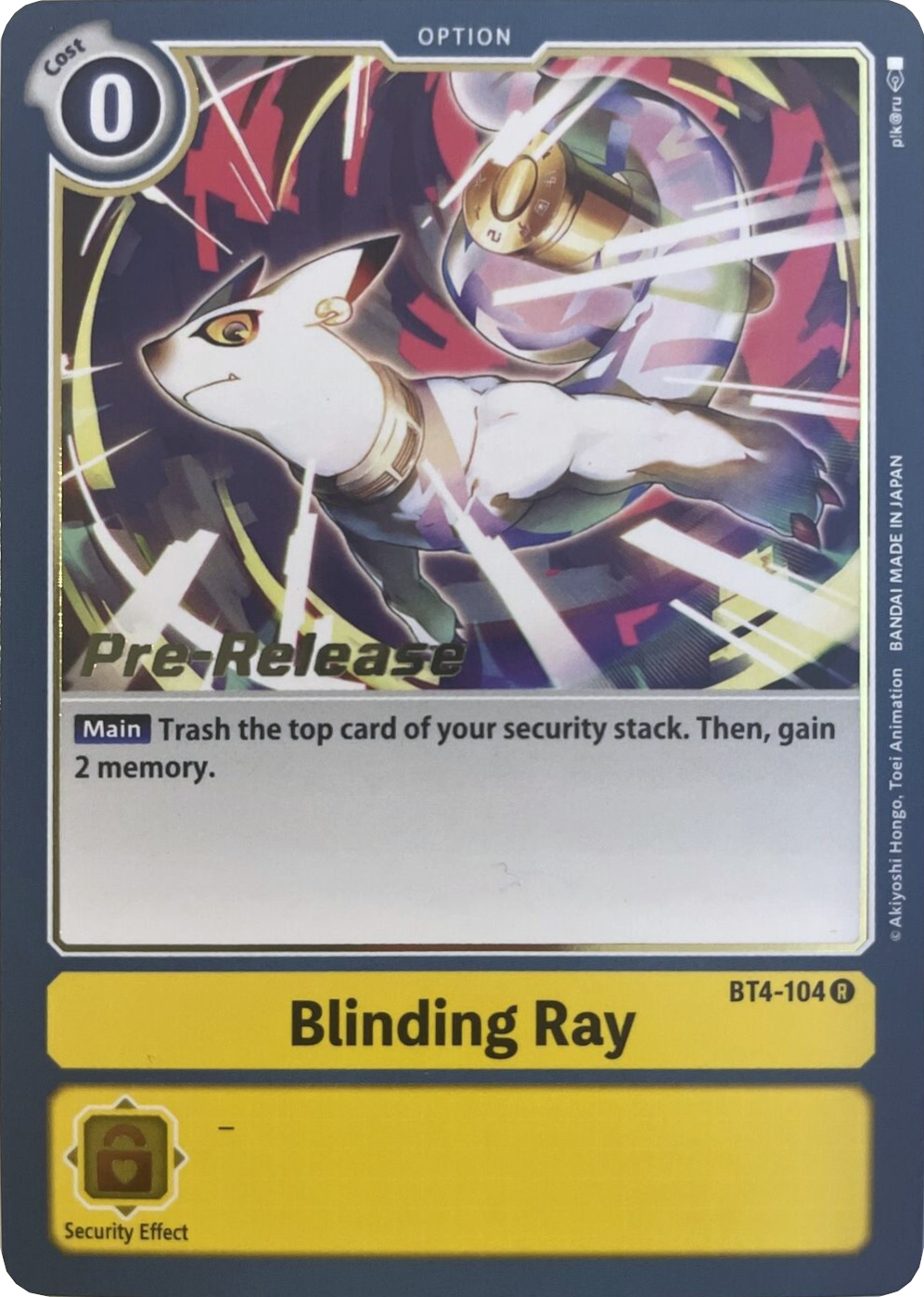 Blinding Ray [BT4-104] [Great Legend Pre-Release Promos] | Clutch Gaming