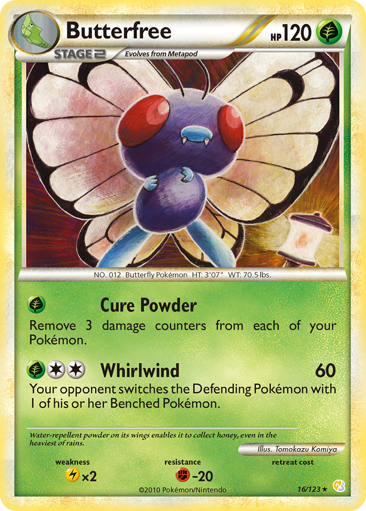 Butterfree (16/123) [HeartGold & SoulSilver: Base Set] | Clutch Gaming