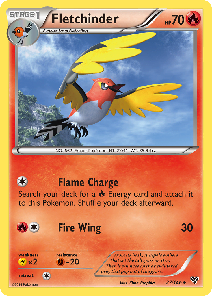 Fletchinder (27/146) [XY: Base Set] | Clutch Gaming