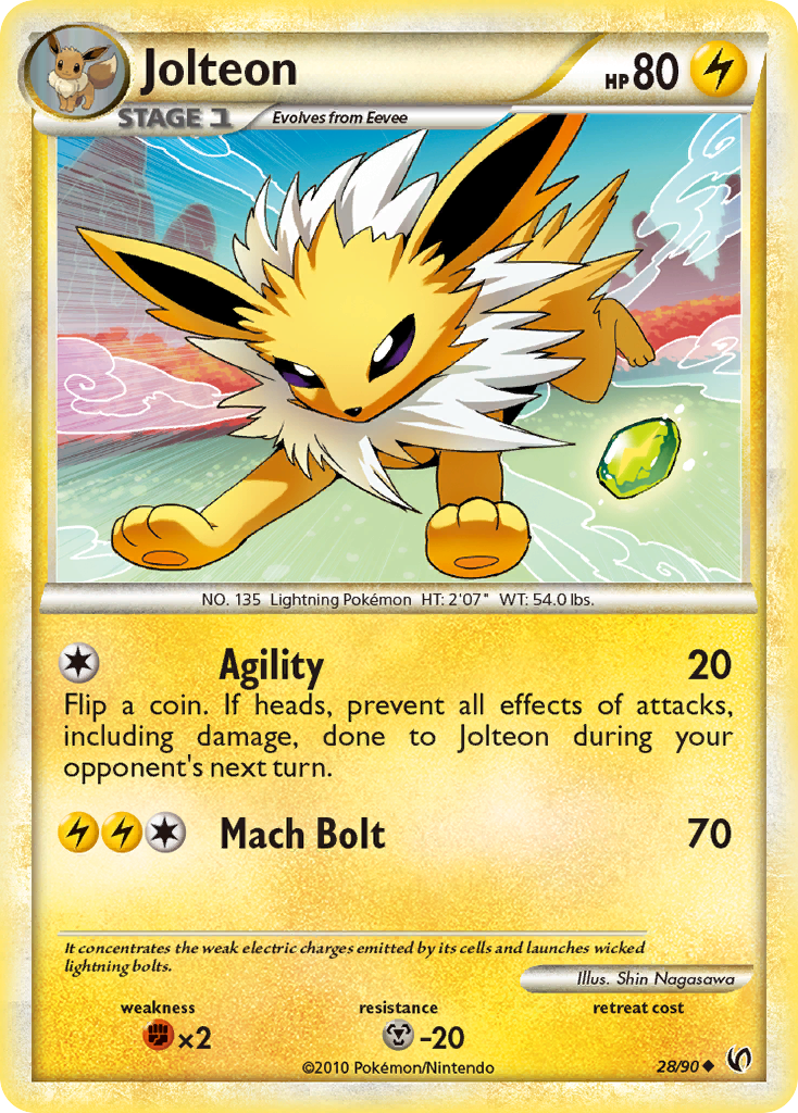 Jolteon (28/90) [HeartGold & SoulSilver: Undaunted] | Clutch Gaming