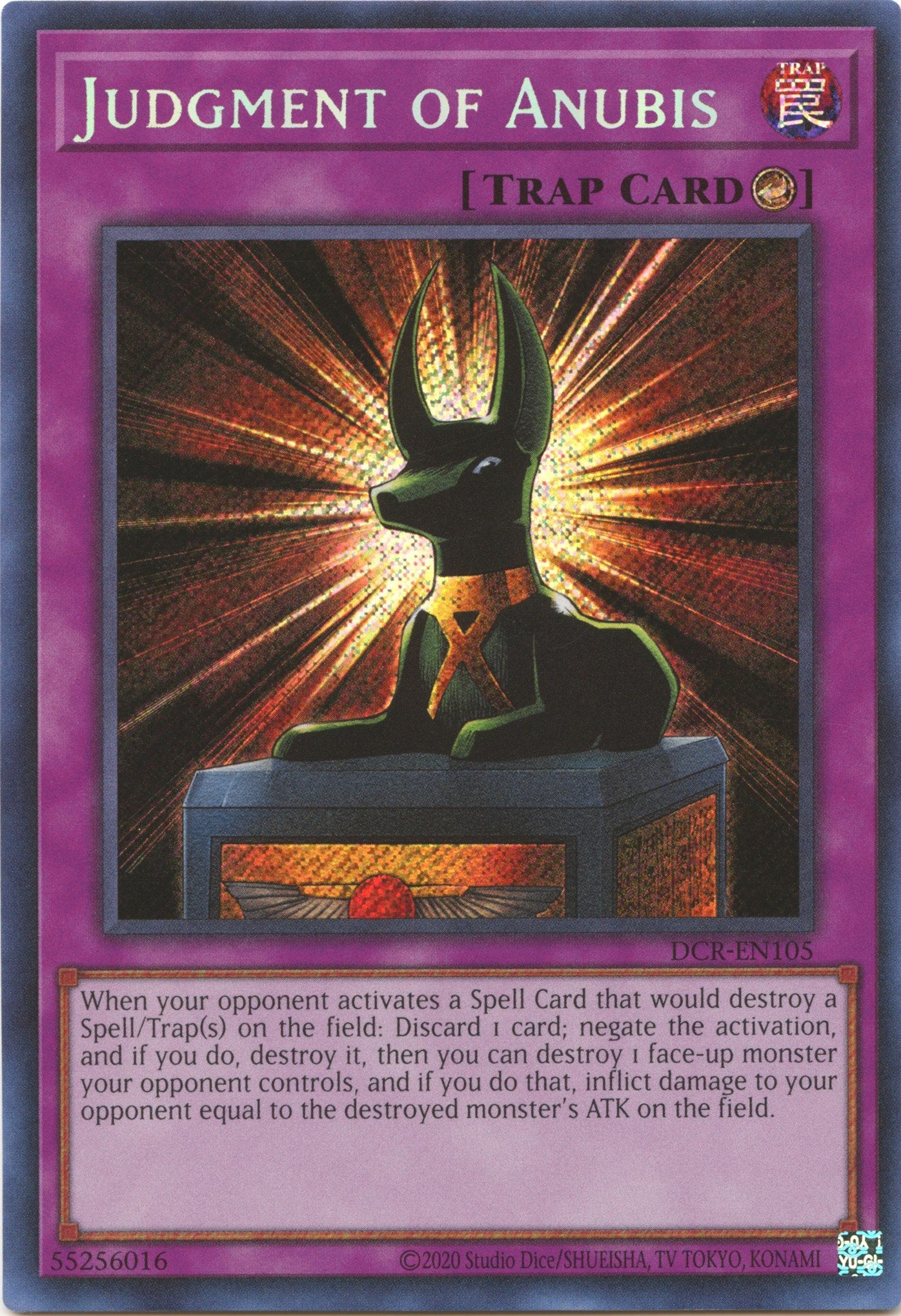 Judgment of Anubis (25th Anniversary) [DCR-EN105] Secret Rare | Clutch Gaming