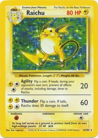 Raichu (14/102) [Base Set Unlimited] | Clutch Gaming