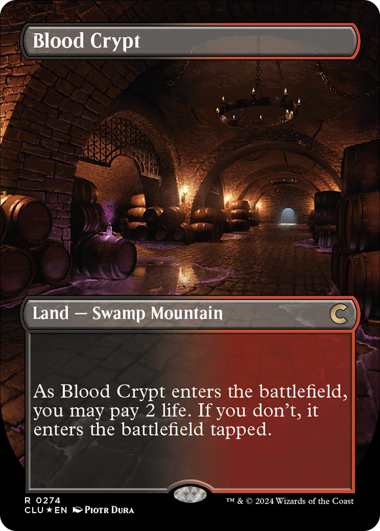 Blood Crypt (Borderless) [Ravnica: Clue Edition] | Clutch Gaming