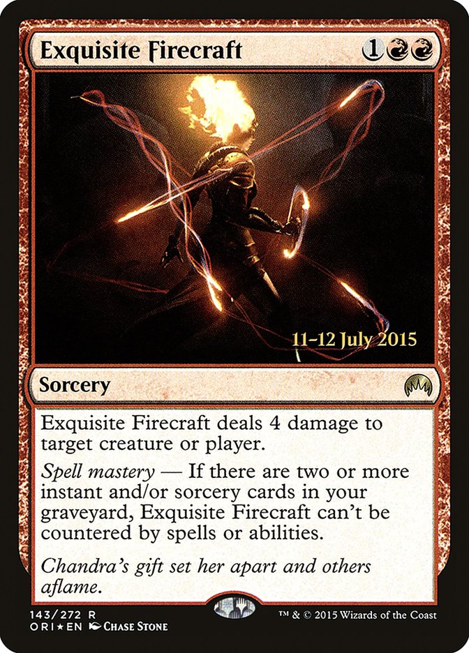 Exquisite Firecraft [Magic Origins Prerelease Promos] | Clutch Gaming