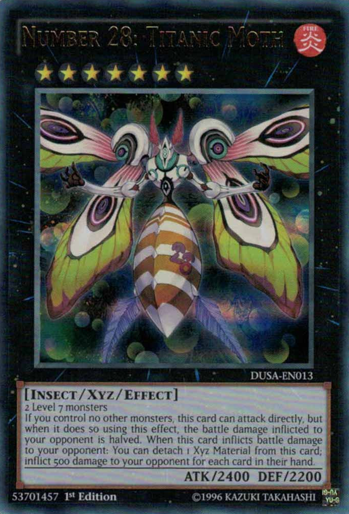 Number 28: Titanic Moth [DUSA-EN013] Ultra Rare | Clutch Gaming