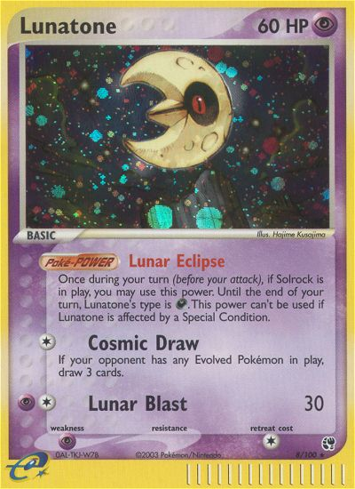 Lunatone (8/100) [EX: Sandstorm] | Clutch Gaming