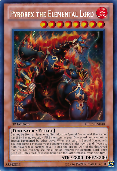 Pyrorex the Elemental Lord [CBLZ-EN040] Secret Rare | Clutch Gaming