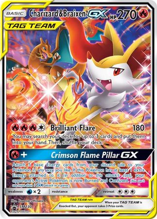 Charizard & Braixen GX (SM230) (Jumbo Card) [Sun & Moon: Black Star Promos] | Clutch Gaming