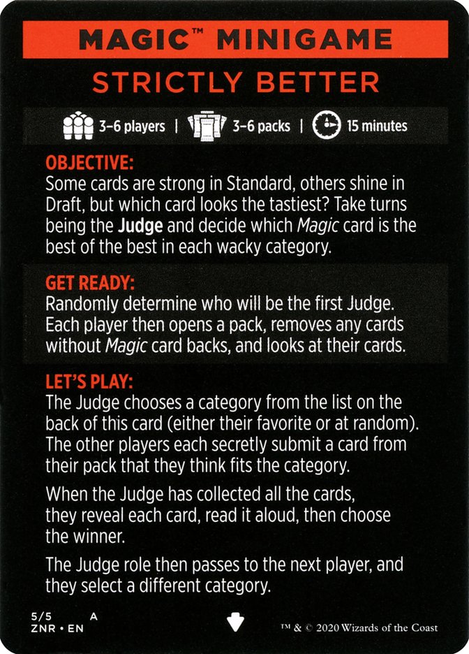 Strictly Better (Magic Minigame) [Zendikar Rising Minigame] | Clutch Gaming