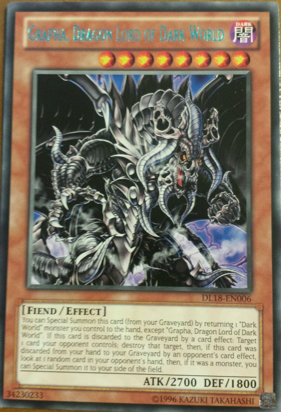 Grapha, Dragon Lord of Dark World (Green) [DL18-EN006] Rare | Clutch Gaming